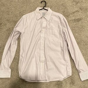 Mens Gap Fitted purple striped long sleeve shirt. Size Medium(15-15.5) fitted